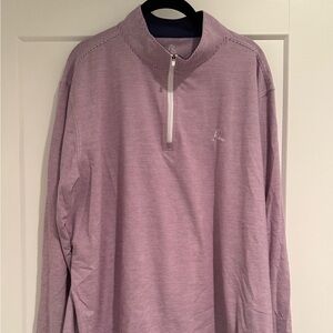 Rhoback purple and White Striped Quarter-Zip